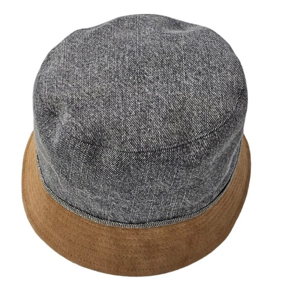 Brunello Cucinelli Bucket Hat Beaded Detail Denim Suede Size Small Authenticated - Picture 5 of 15
